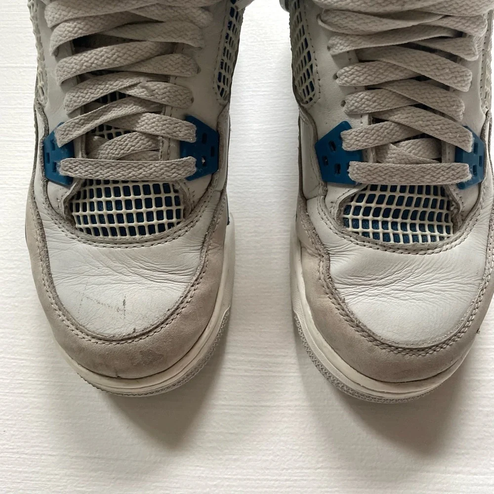Nike Jordan 4 white and blue 5.5Y